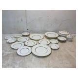 W.S. George Coronel Dinnerware Set with Gold Trim