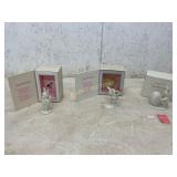 3 Snowbunnies Figurines with Boxes