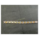 Silver and Gold-Tone Link Bracelet