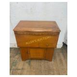 Pine Wood Storage Chest with Drawer