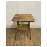 Wood Side Table with Turned Legs