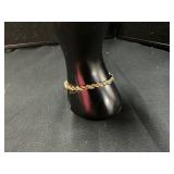 Sterling Silver and Gold-Tone Bracelet, 14.6 Grams