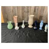 8 Decorative Glass and Ceramic Vases