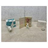 3 Ceramic Figurines with Boxes