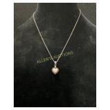 Sterling Chain with Heart Pendant