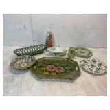 Hand-Painted Ceramics and Porcelain Group