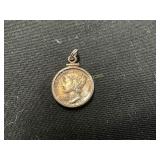 1942 Mercury Dime Coin Pendant