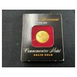American Bicentennial Solid Gold Medal