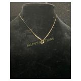 14 kt Gold Chain with Floating Heart Pendant