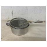 Metal Fryer Set with Thermometer and Accessories