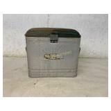 Metal Cooler with Hinged Lid and Handles
