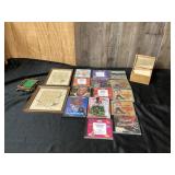 CDs, Framed Art, and Wooden Box Lot