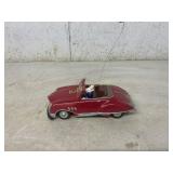 Red Tin Wind-Up Toy Car with Mouse Driver