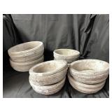 6 Decorative cement bowls/centerpieces