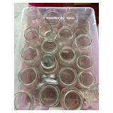 Box lot of small glass vases (event decor)