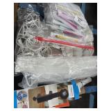 Various balloon items and personal fans