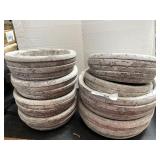 8 Cement bowls Home accents