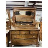Tiger Oak Dresser w/ Mirror