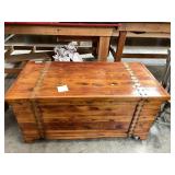 Lg. Aromatic Red Cedar Chest w/ Tag w/ Copper Band