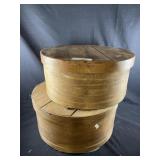 2 Wooden Hat/Yarn Boxes