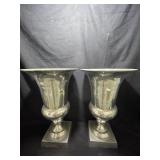 Pair of Metal outdoor  Umbrella stand urns