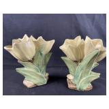 Pair of "McCoy" Double Tulip Vases