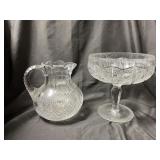 2 Cut  lead crystal pitchers