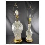 2 Cut Crystal Lamps