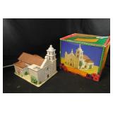Vtg "Cali Missions" San Luis Rey - Lit Sculpture