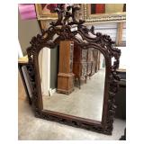 Ornate Wood Carved Wall Mirror