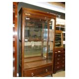 Contemporary Glass Front Curio w/ Drawer