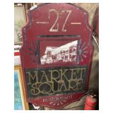 "27 Market Square Restaurant" Wood Adv. Sign