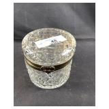 Antique french cut lead crystal bonbonniere