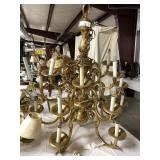 Brass Triple Tiered Chandelier - 18 Lights