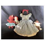 Lot of 4 Vintage Handmade Dolls