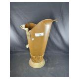 Vintage Copper Coal Scuttle w/ Porcelain Handles