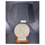 Man w/ Moon Plaster Lamp