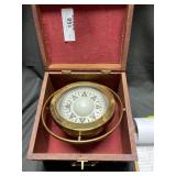 Gimbal compass in wood box