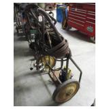 Welding tank cart with hose