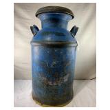 Antique Blue Milk Can