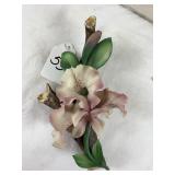 Capodimonte pink and white flower