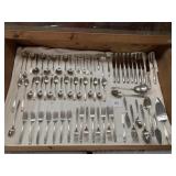 74 pc Sterling Silver flatware "Wallace"