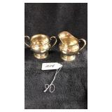 Sterling Silver sugar bowl and creamer 6oz