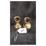 Sterling silver Candle holders 2 pc weighted