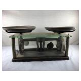 Antique Torsian Balance Scale in glass case