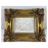 G Andreon 1875 Italian Marcle Cherub Relief Plaque