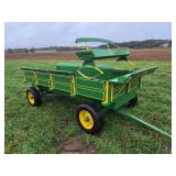 John Deere running gears w/custom buckboard