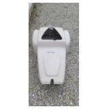 Plastic cover for a craftsman rear engine mower