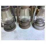 (3) Vintage Oil Lanters