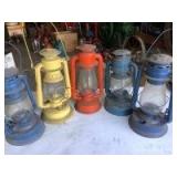 (5) Vintage Dietz Oil Lanters